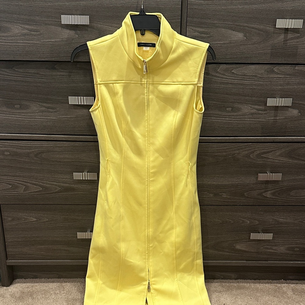 Tommy Hilfiger Yellow Zip-Up Dress